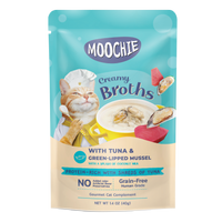 Thumbnail for MOOCHIE CREAMY BROTH WITH TUNA & GREEN-LIPPED MUSSEL 40g Pouch