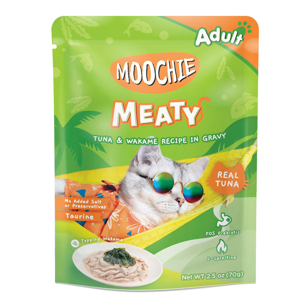 Moochie Cat Food Tuna & Wakame Recipe in Gravy Pouch 70g