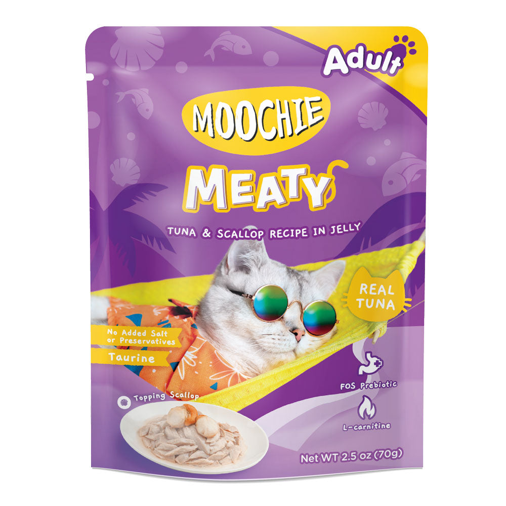 Moochie Cat Food Tuna & Scallop Recipe in Jelly Pouch 70g