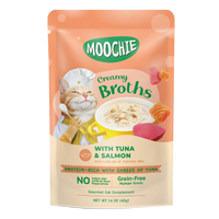 Thumbnail for MOOCHIE CREAMY BROTH WITH TUNA & SALMON 40g Pouch