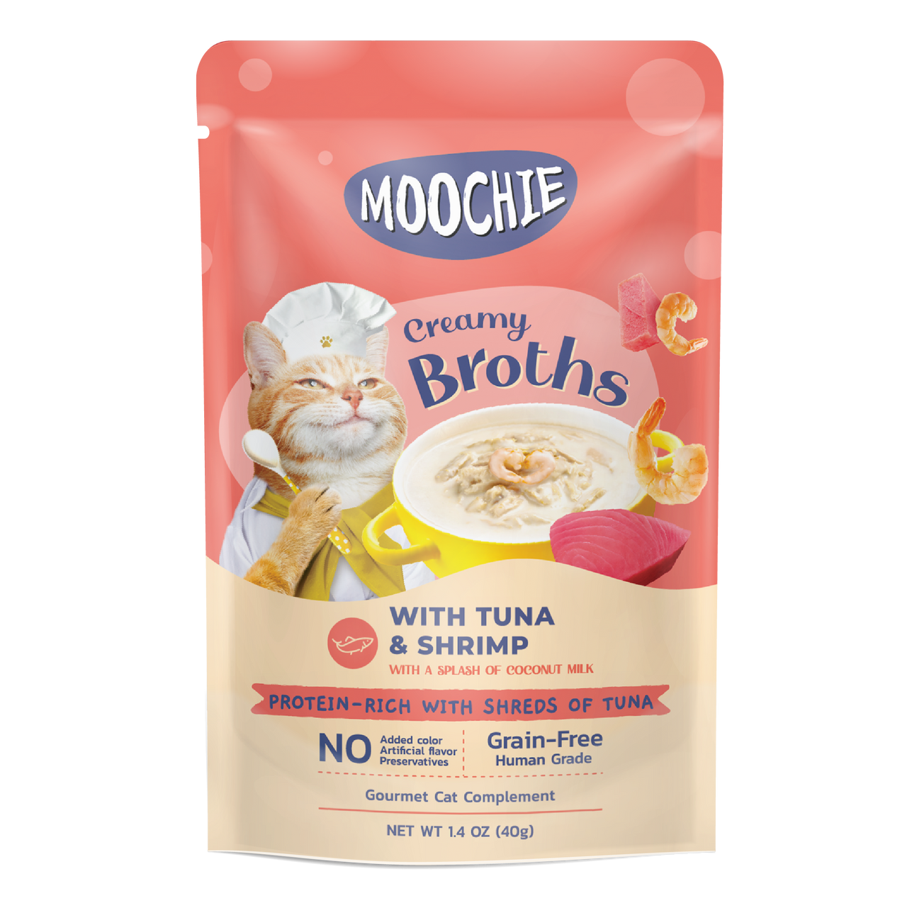 MOOCHIE CREAMY BROTH WITH TUNA & SHRIMP 40g Pouch