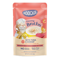 Thumbnail for MOOCHIE CREAMY BROTH WITH TUNA & SHRIMP 40g Pouch