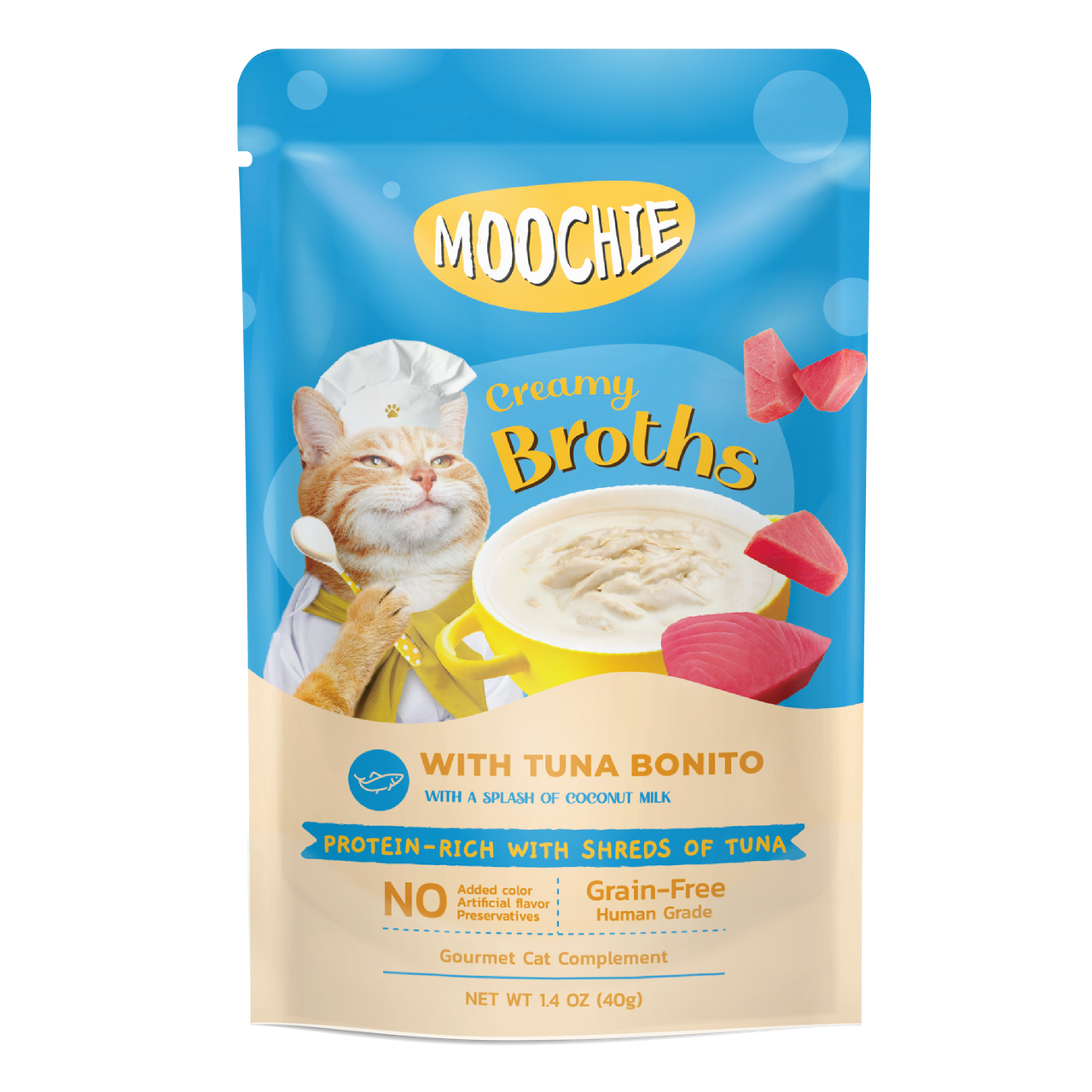 MOOCHIE CREAMY BROTH WITH TUNA BONITO 40g Pouch