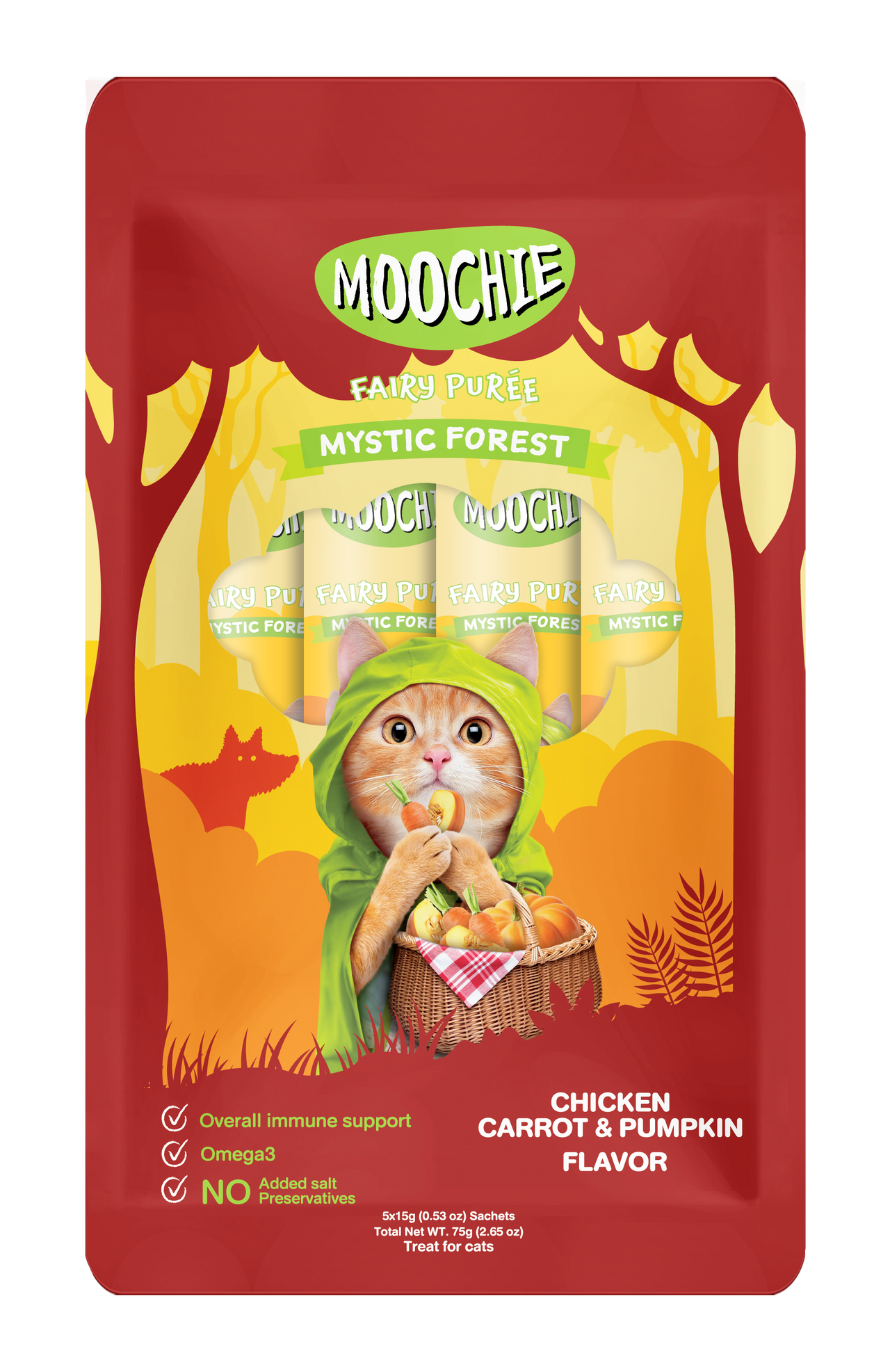 MOOCHIE Mystic Forest CHICKEN, CARROT & PUMPKIN FLAVOR 15g Pouch