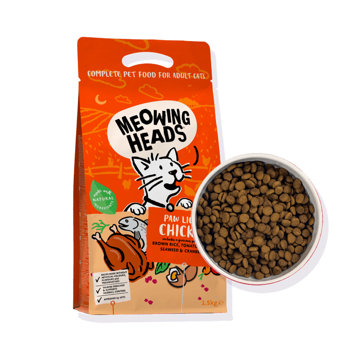 Meowing Heads Paw Lickin' Chicken Adult Dry Cat Food - 4kg