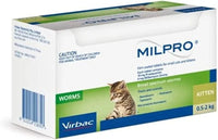 Milpro for small cats & kittens from 0.5-2kg weight, 4mg/ 10mg 2 tablets