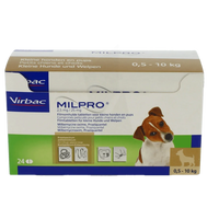 Milpro for small dogs from 0.5 - 10 kg weight 2.5mg/25mg 2 tablets