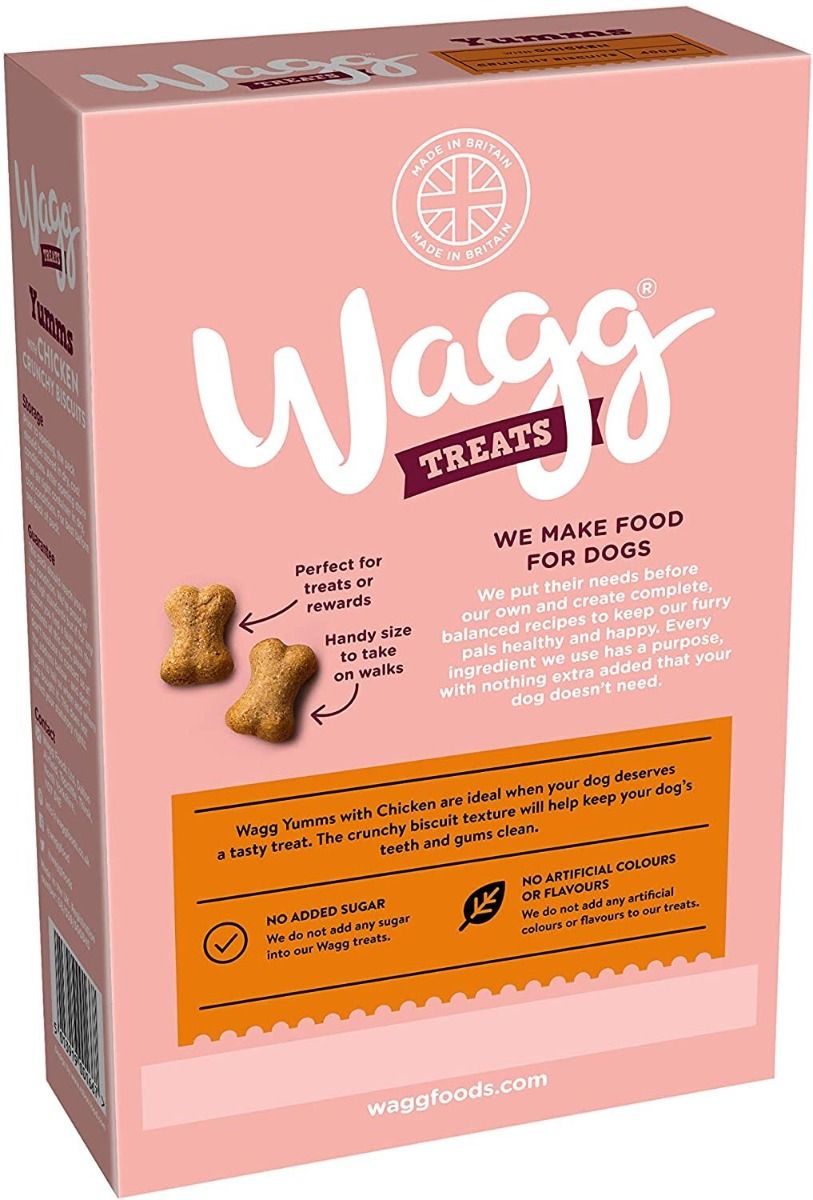 Wagg Yumms Chicken Crunchy Biscuits Oven Baked Dog Treats 400g - 400g