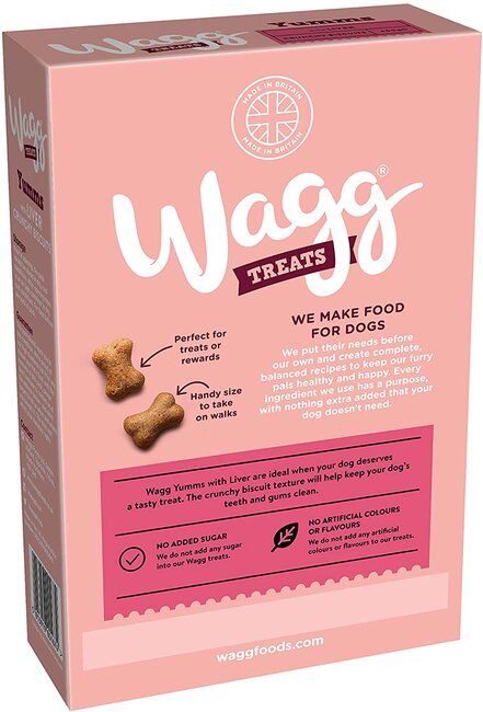 Wagg Yumms Liver Crunchy Biscuits Oven Baked Dog Treats 400g - 400g