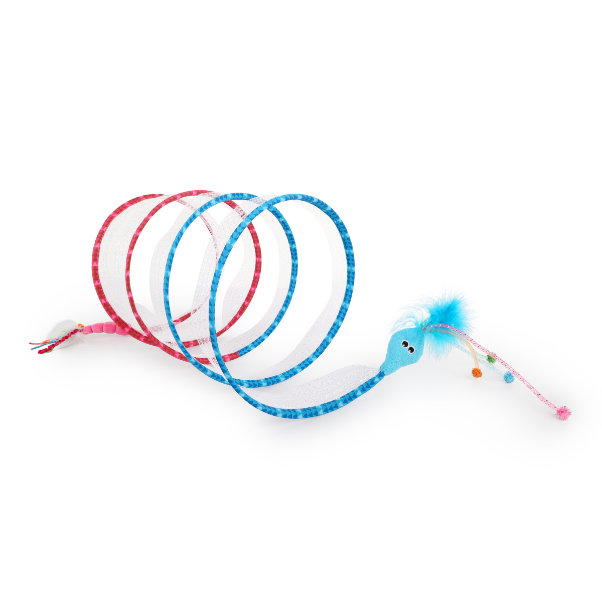 Modern Cat-Spiral Cat Tunnel Blue/Pink