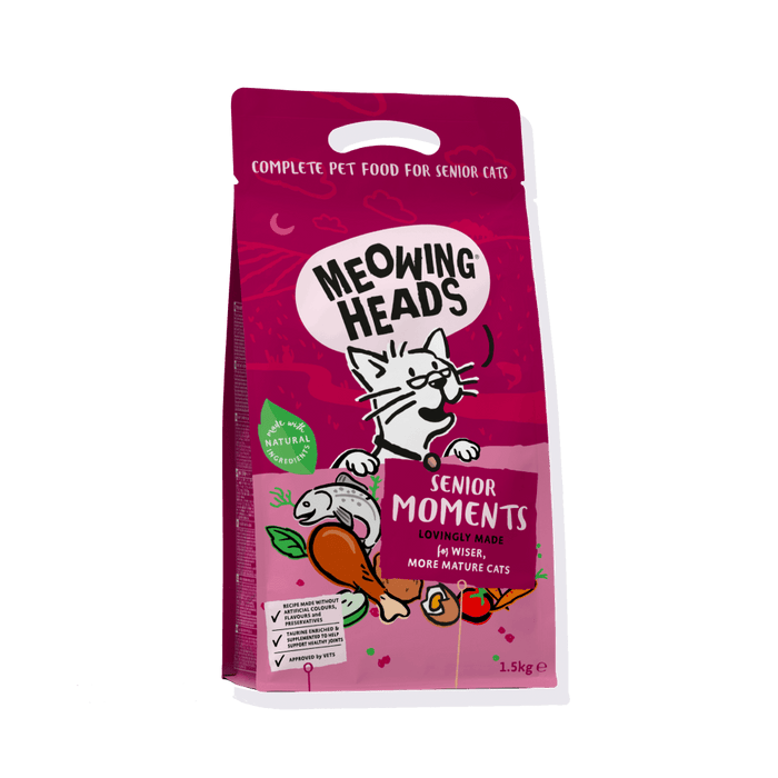 Meowing Heads Senior Moments Senior Dry Cat Food 1.5kg - 1.5kg