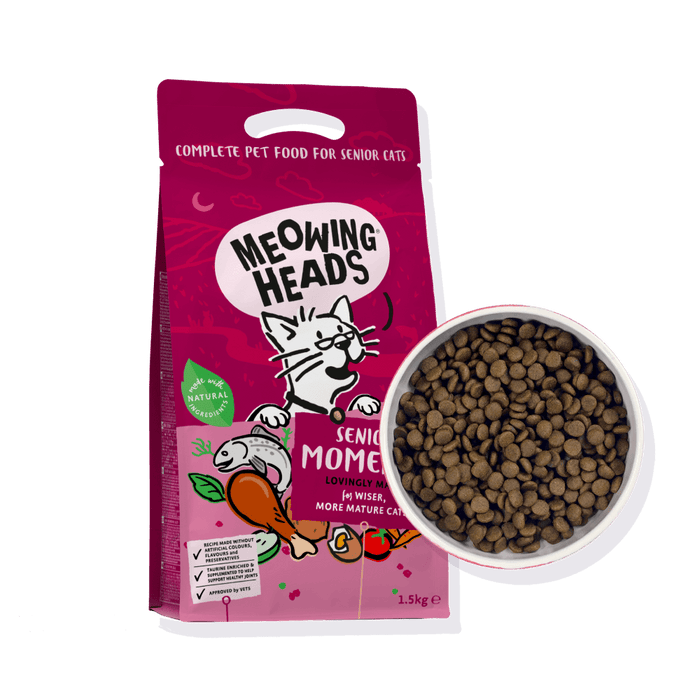 Meowing Heads Senior Moments Senior Dry Cat Food 1.5kg - 1.5kg