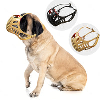 Thumbnail for Dog Fever Molossian Muzzle with Leather Strap - black