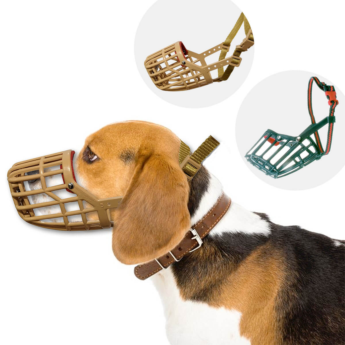 Dog Fever Plastic Dog Muzzle with Nylon Strap - black - Size 3