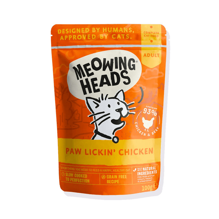 Meowing Heads Paw Lickin' Chicken Adult Wet Cat Food 100g - 100g