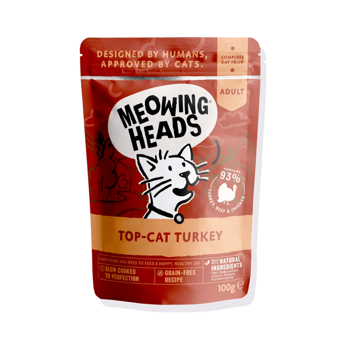 Meowing Heads Variety Pack Adult Wet Cat Food 10 x 100g Pouch -