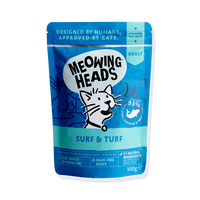 Meowing Heads Variety Pack Adult Wet Cat Food 10 x 100g Pouch -