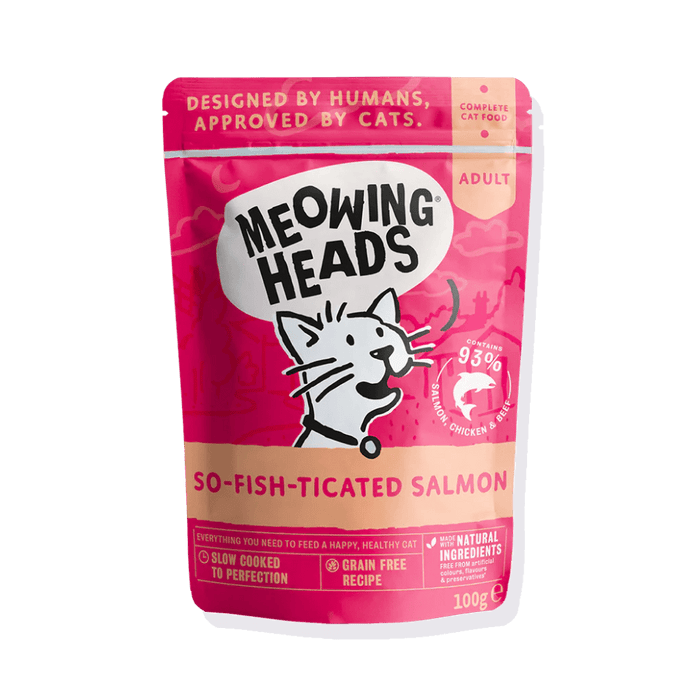 Meowing Heads So-Fish-Ticated Salmon Adult Wet Cat Food 100g - 100g