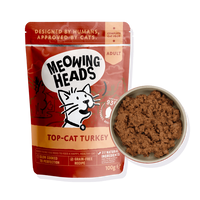 Meowing Heads Top-Cat Turkey Adult Wet Cat Food 100g - 100g