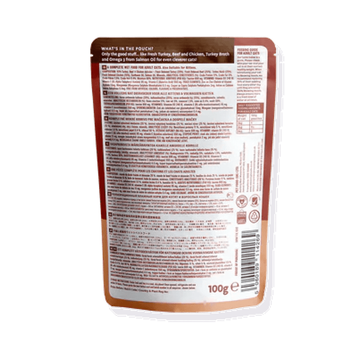 Meowing Heads Top-Cat Turkey Adult Wet Cat Food 100g - 100g