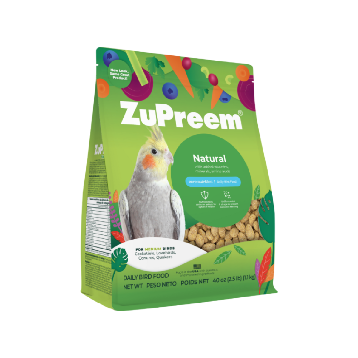 Natural Avian Diet - Cockatiels 2.5lb (1.13kg)