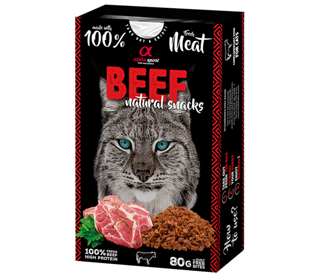 Natural Snacks for Cats Beef 80 g