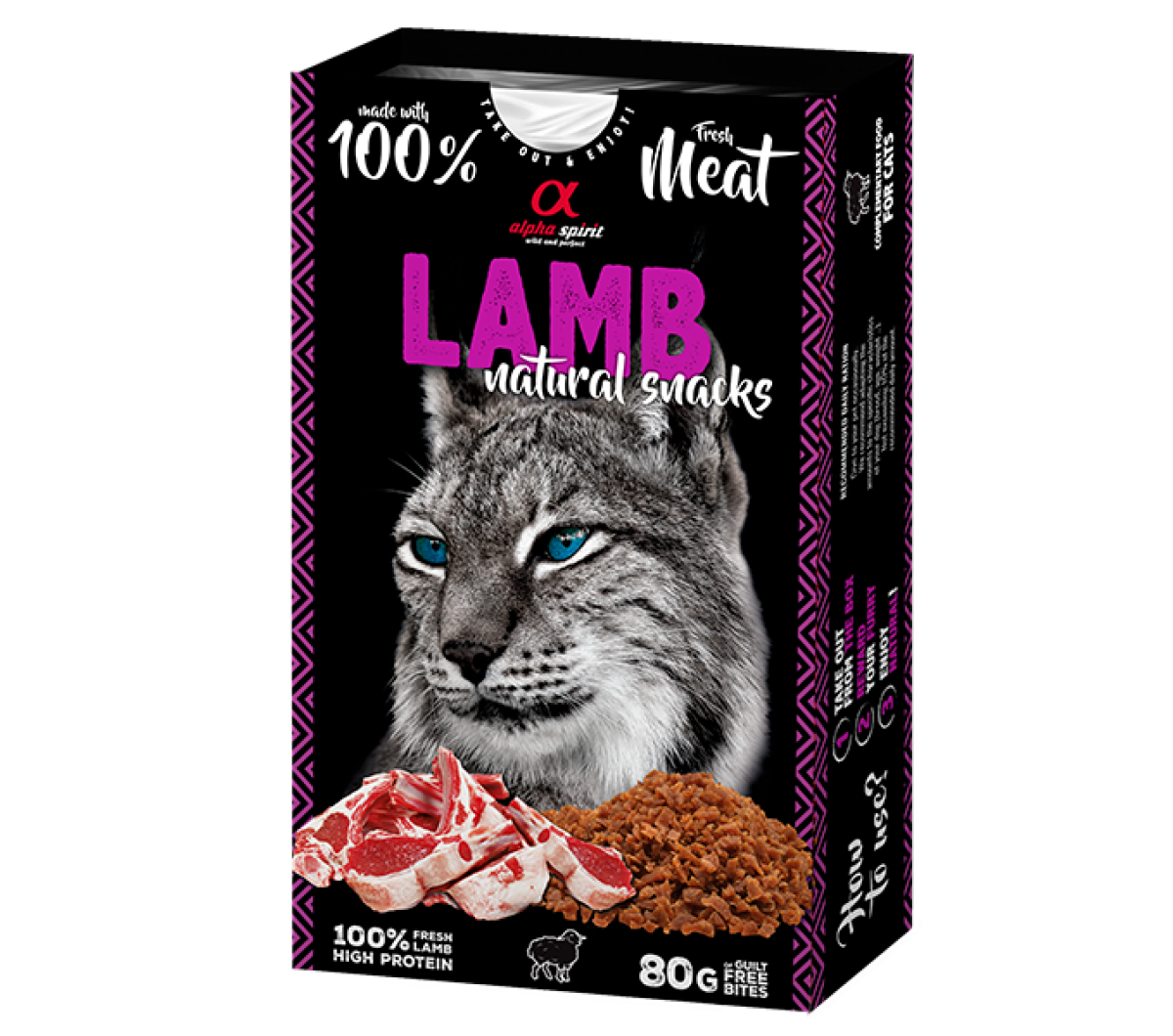 Natural Snacks for Cats Lamb 80 g