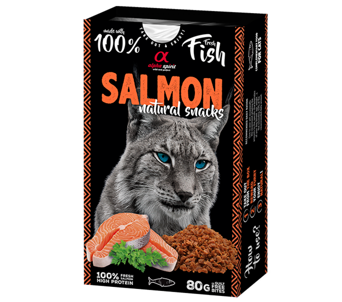 Natural Snacks for Cats Salmon 80 g