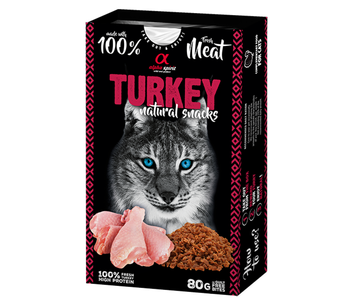 Natural Snacks for Cats Turkey 80 g