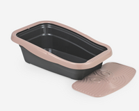 Thumbnail for Nella Kit Cat Litter Tray with Mat - 80 x 36.5 x 18 cm/Rose