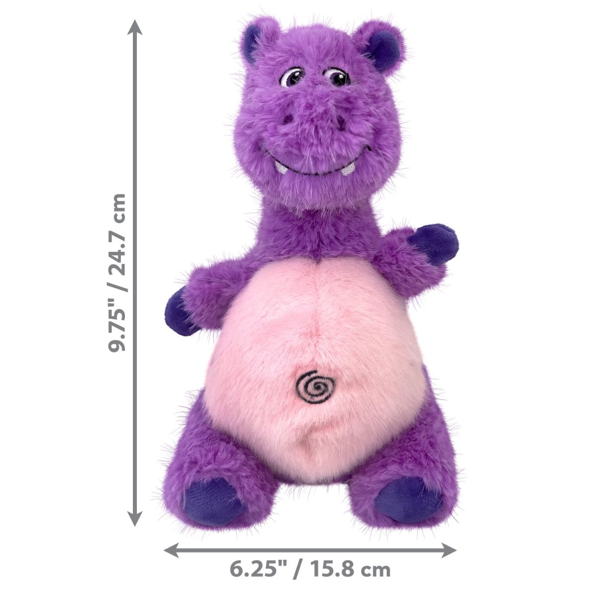 Kong Knots Belly Hippo Squeaker Dog Toy - M/L
