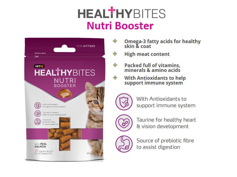 Healthy Bites Nutri Booster Kitten Treats 65g - 65G