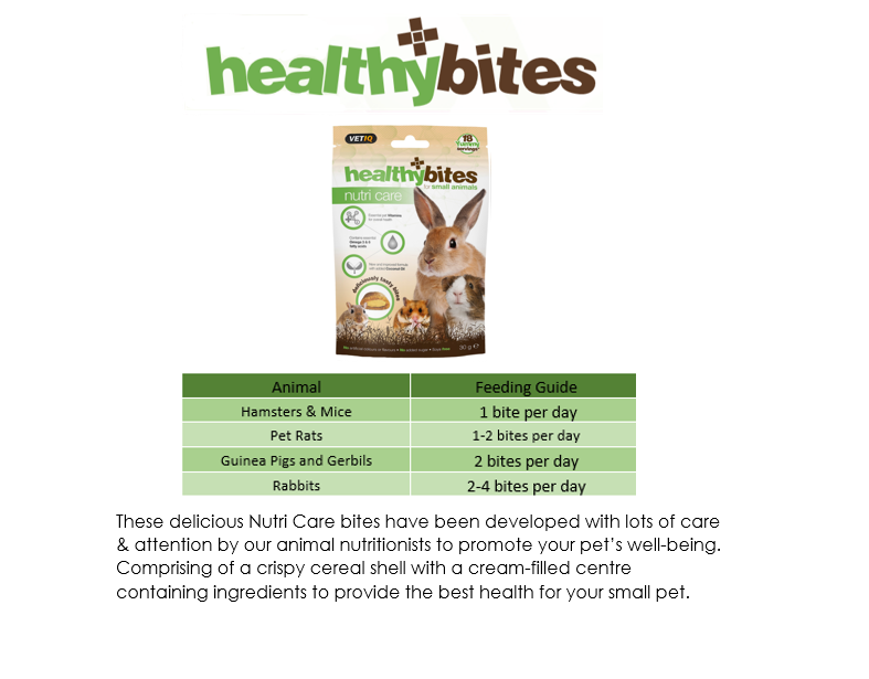VetiQ Healthy Bites Nutri Care Small Animal Treats 30g - 30g
