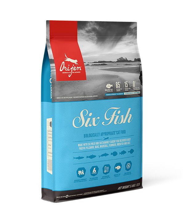 Orijen Six Fish Dry Cat Food - 5.4KG