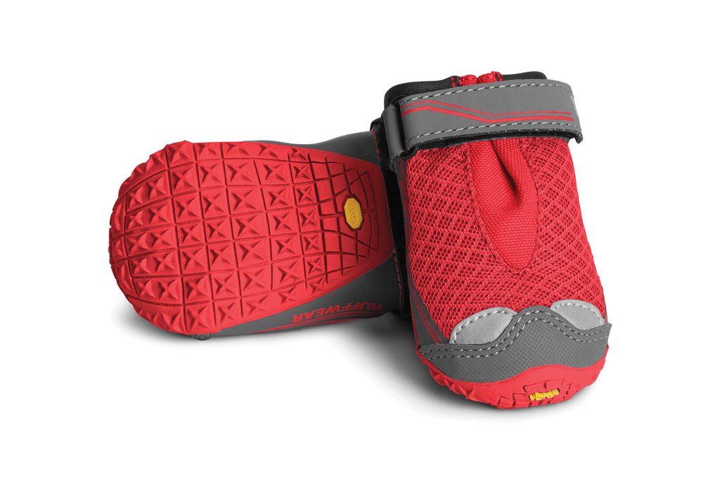 Ruffwear Grip Trex One Pair Dog Boots - RED 2"