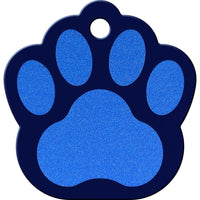 Thumbnail for ID Tag Paw Brass Two-Tone Painted  - Blue Large