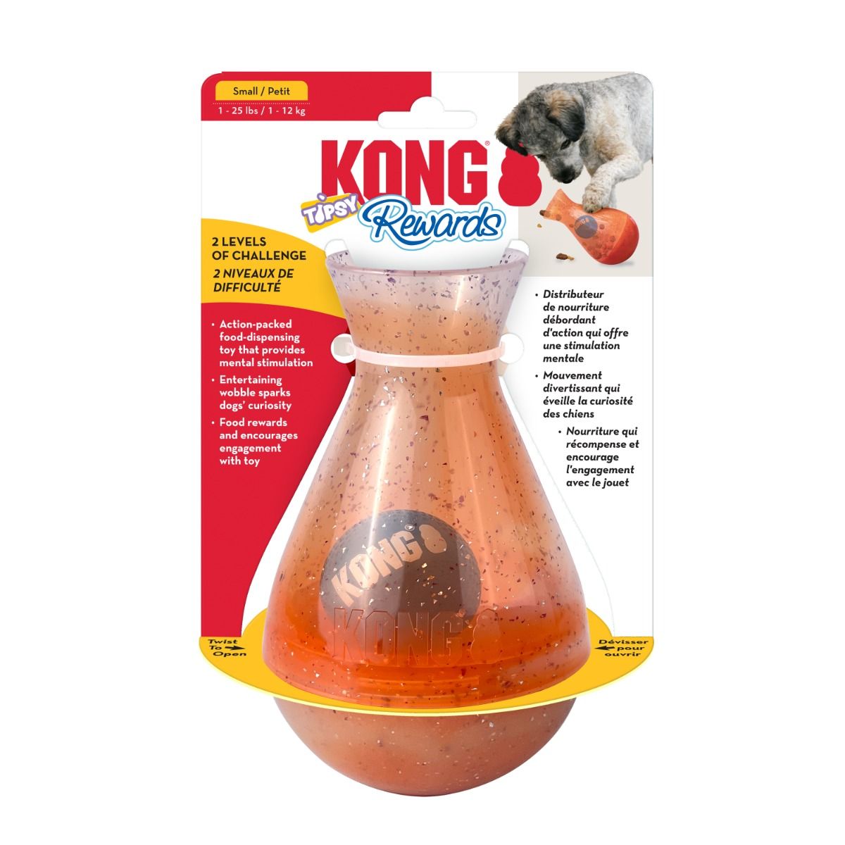 Kong Rewards Tipsy Interactive Dispenser Dog Toy - Small