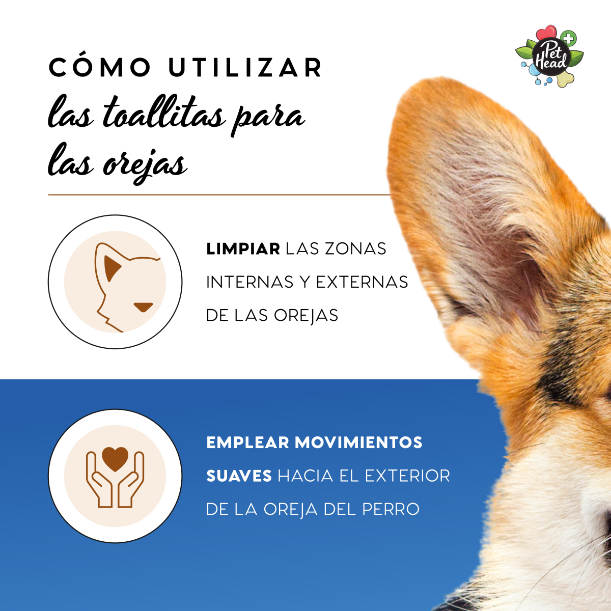 Pet Head Health Ear Wipes 30/pk