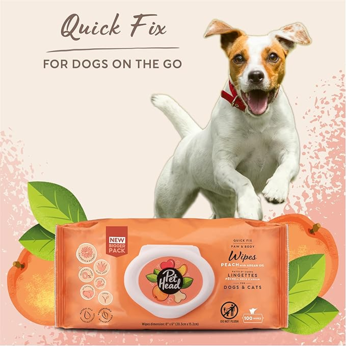 Pet Head Quick Fix Wipes 100/pk