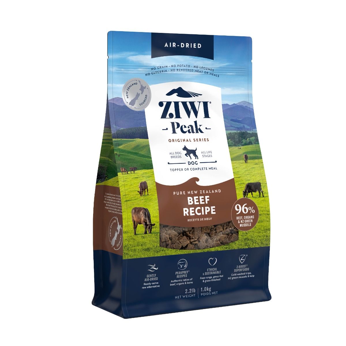 ZIWI Peak Air-Dried Beef Recipe Dry Dog Food - 4KG
