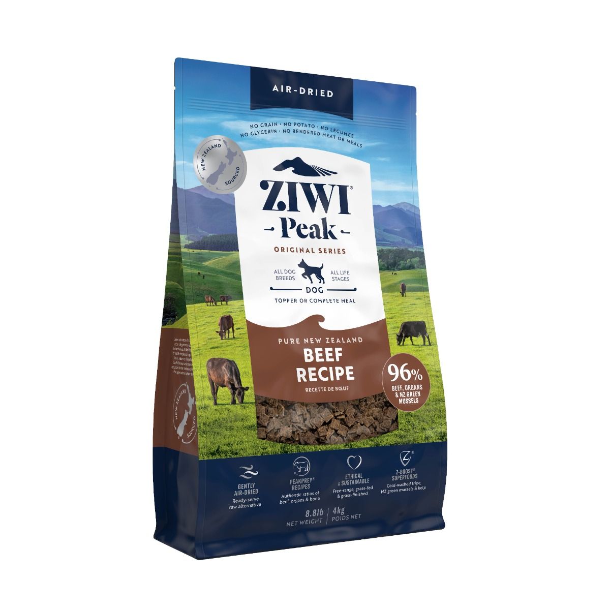 ZIWI Peak Air-Dried Beef Recipe Dry Dog Food - 1kg