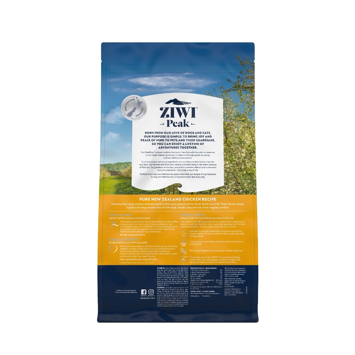 ZIWI Peak Air-Dried Chicken Recipe Dry Dog Food - 2.5KG