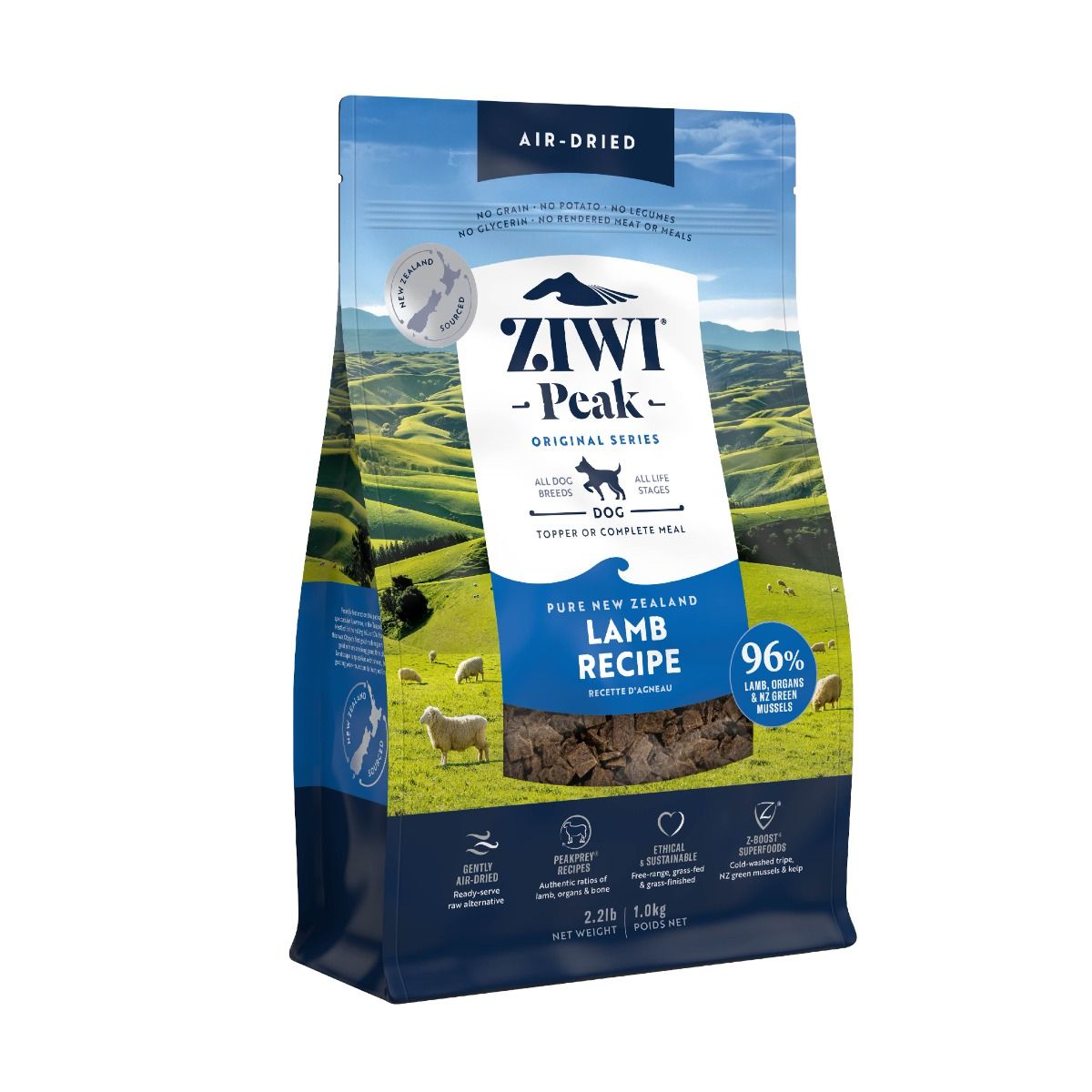 ZIWI Peak Air-Dried Lamb Recipe Dry Dog Food - 1KG