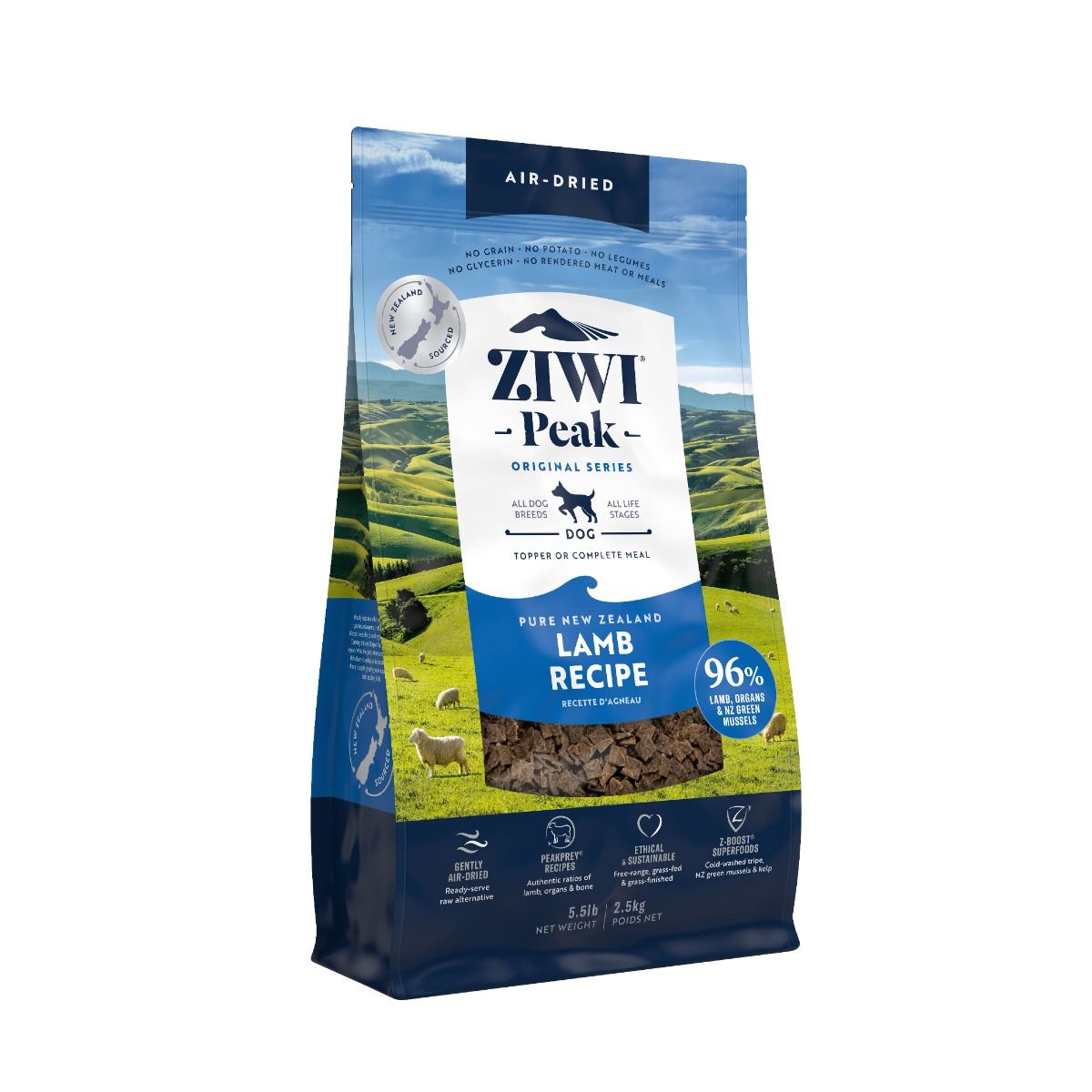 ZIWI Peak Air-Dried Lamb Recipe Dry Dog Food - 2.5KG