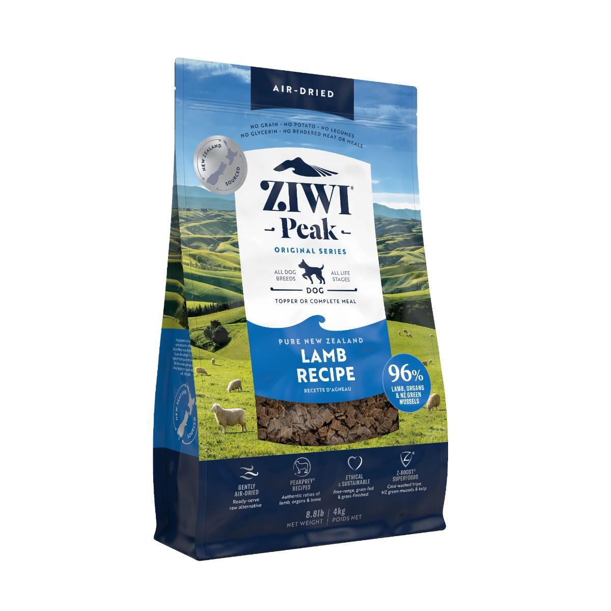 ZIWI Peak Air-Dried Lamb Recipe Dry Dog Food - 4KG