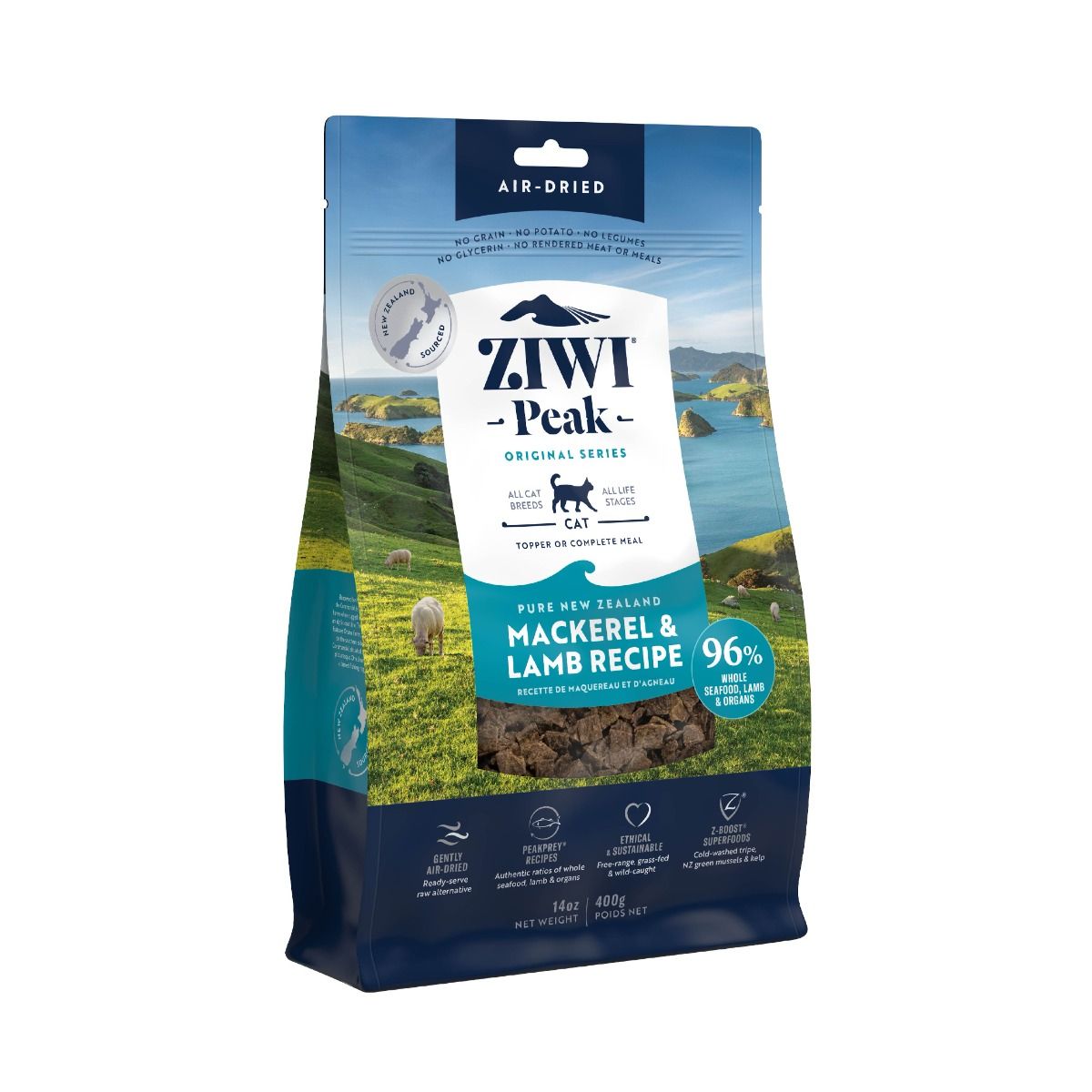 ZIWI Peak Air-Dried Mackerel & Lamb Recipe Dry Cat Food - 400G