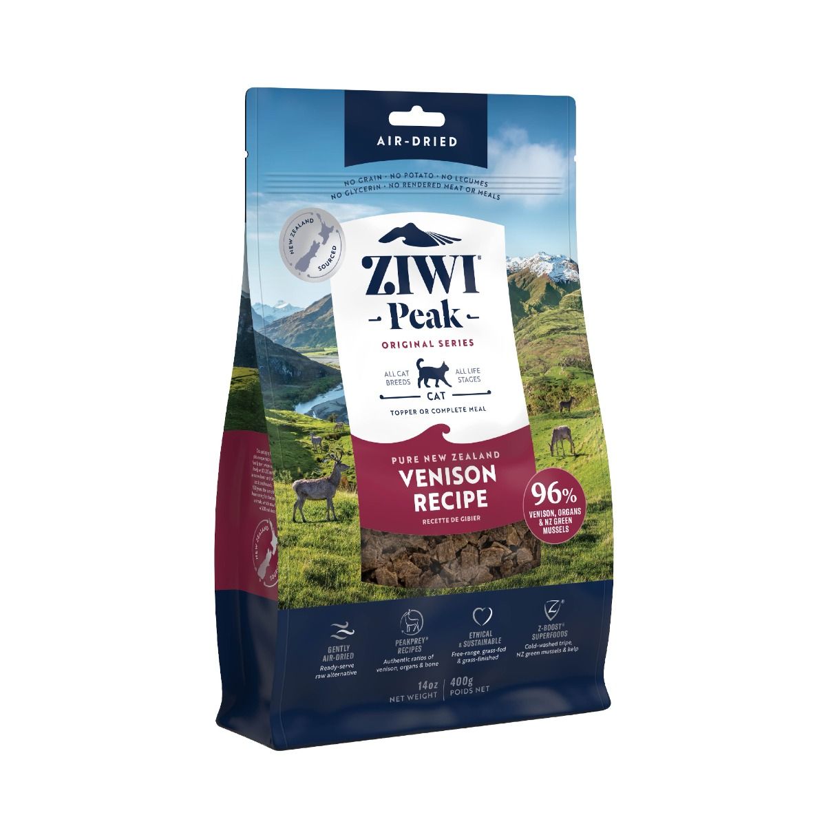 ZIWI Peak Air-Dried Venison Recipe Dry Cat Food 400g - 400G