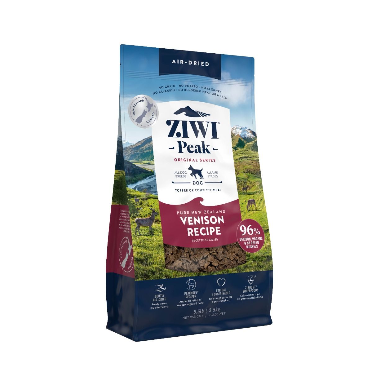 ZIWI Peak Air-Dried Venison Recipe Dry Dog Food - 2.5KG