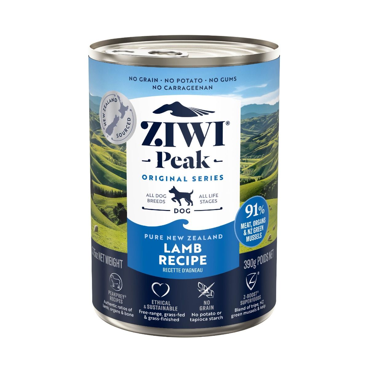 ZIWI Peak Lamb Recipe Wet Dog Food - 390G