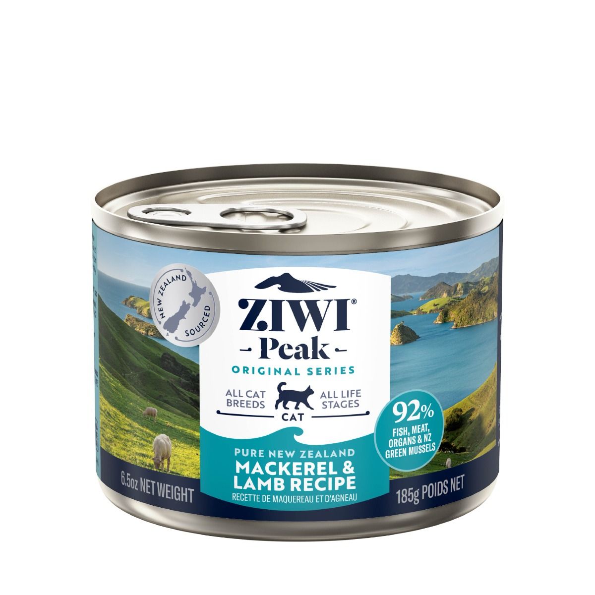 ZIWI Peak Mackerel & Lamb Recipe Wet Cat Food - 185G